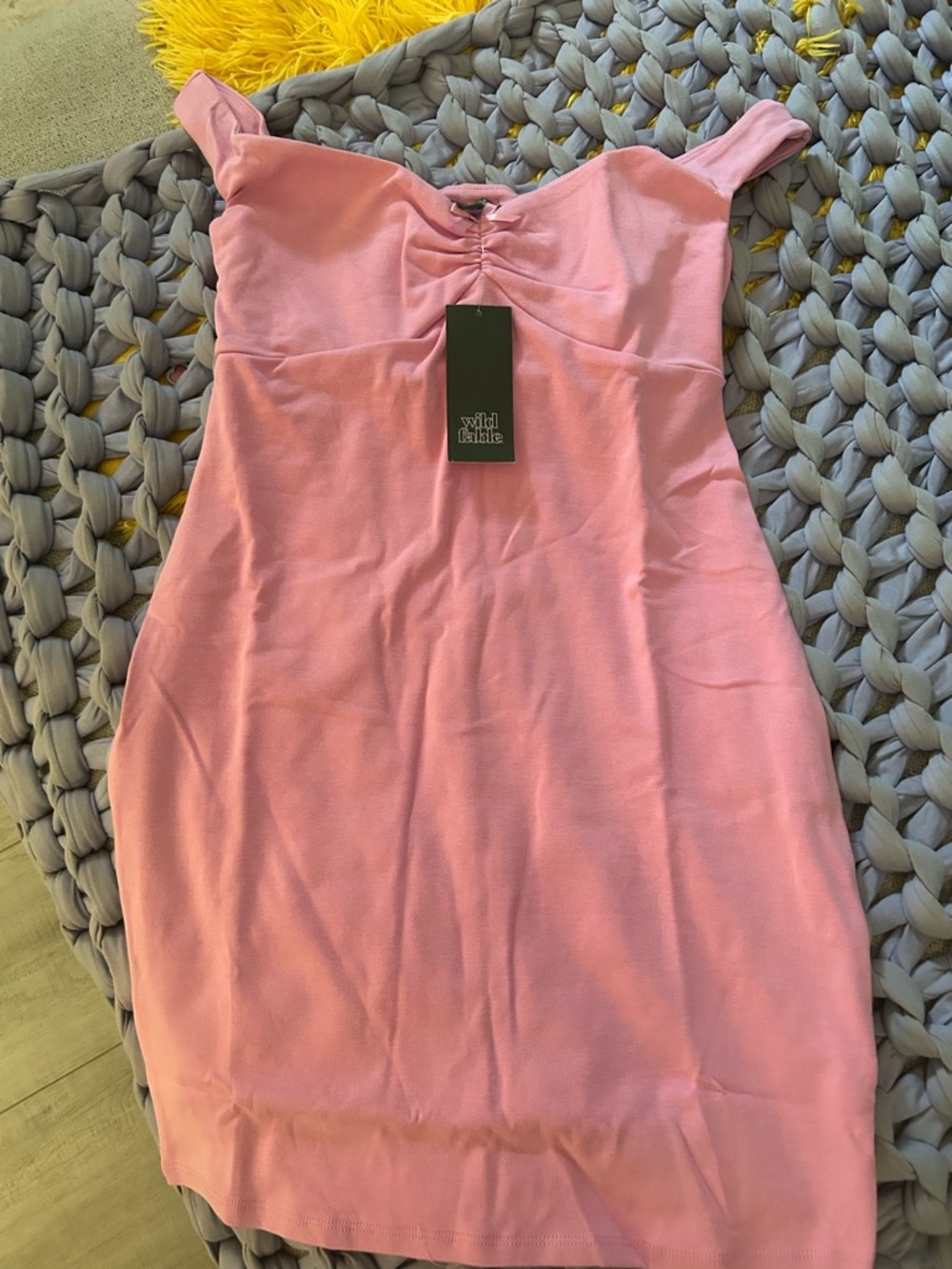 wild fable Light Pink Ruched Tank Mini Dress